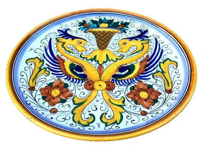 Assiette céramique Déruta (Italie) Décor Raphaélesque
