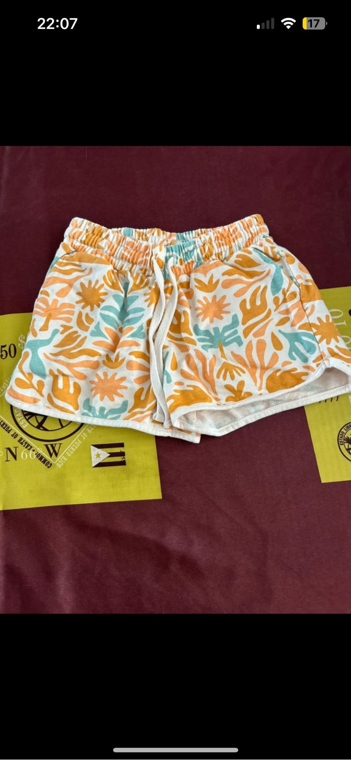 Short été léger jaune 8 ans