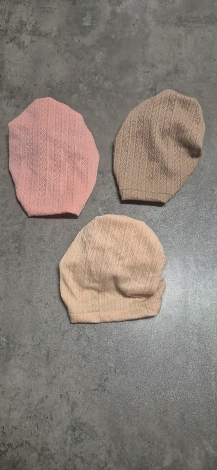 Lot de 3 Turbans avec donuts - photo numéro 2