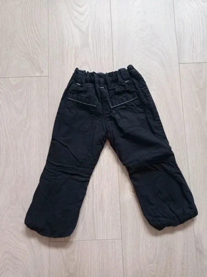 Pantalon doublé polaire noir fille Orchestra 2 ans - photo numéro 3
