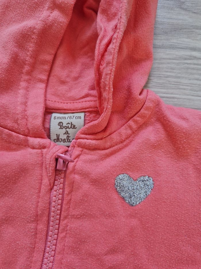 Sweat bébé à capuche Boite à malices 6 mois - photo numéro 2