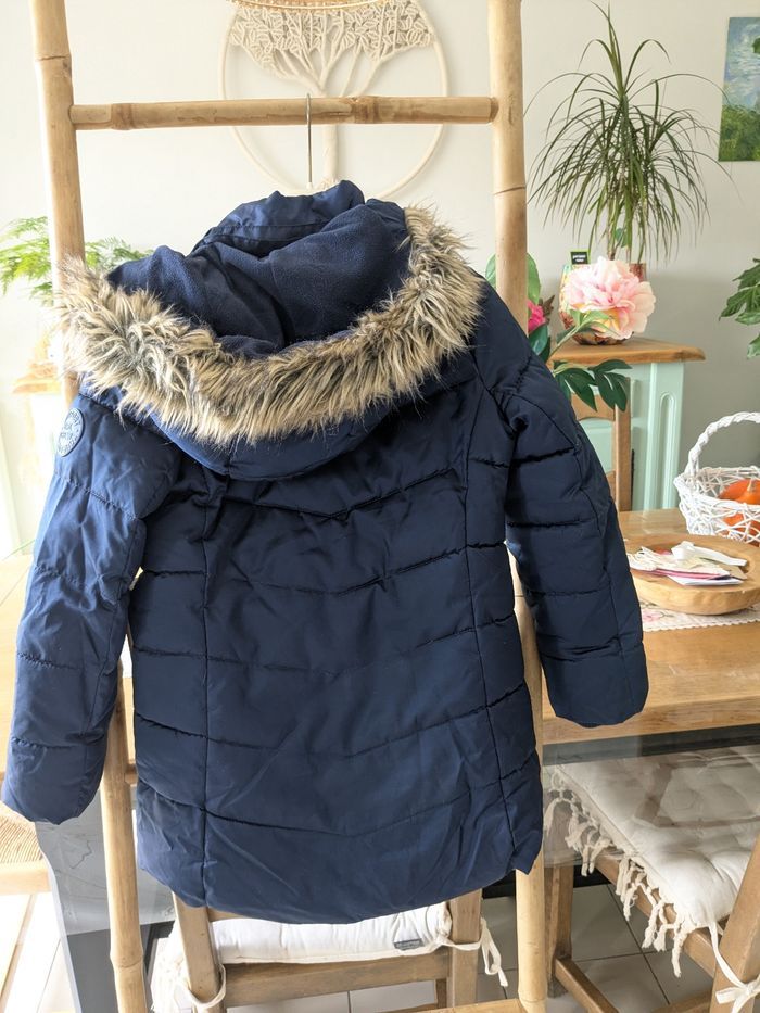 Doudoune fille bleu marine à capuche  9-10ans - photo numéro 2
