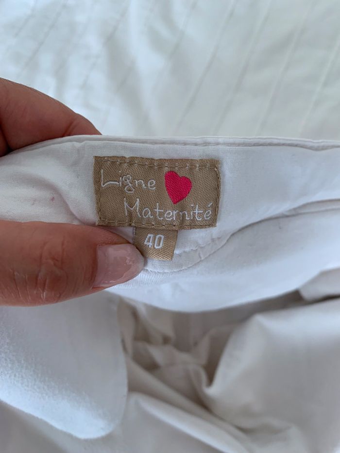 Pantalon pantacourt blanc en coton léger - photo numéro 6