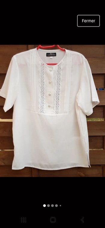 Blouse femme blanche avec de la dentelle