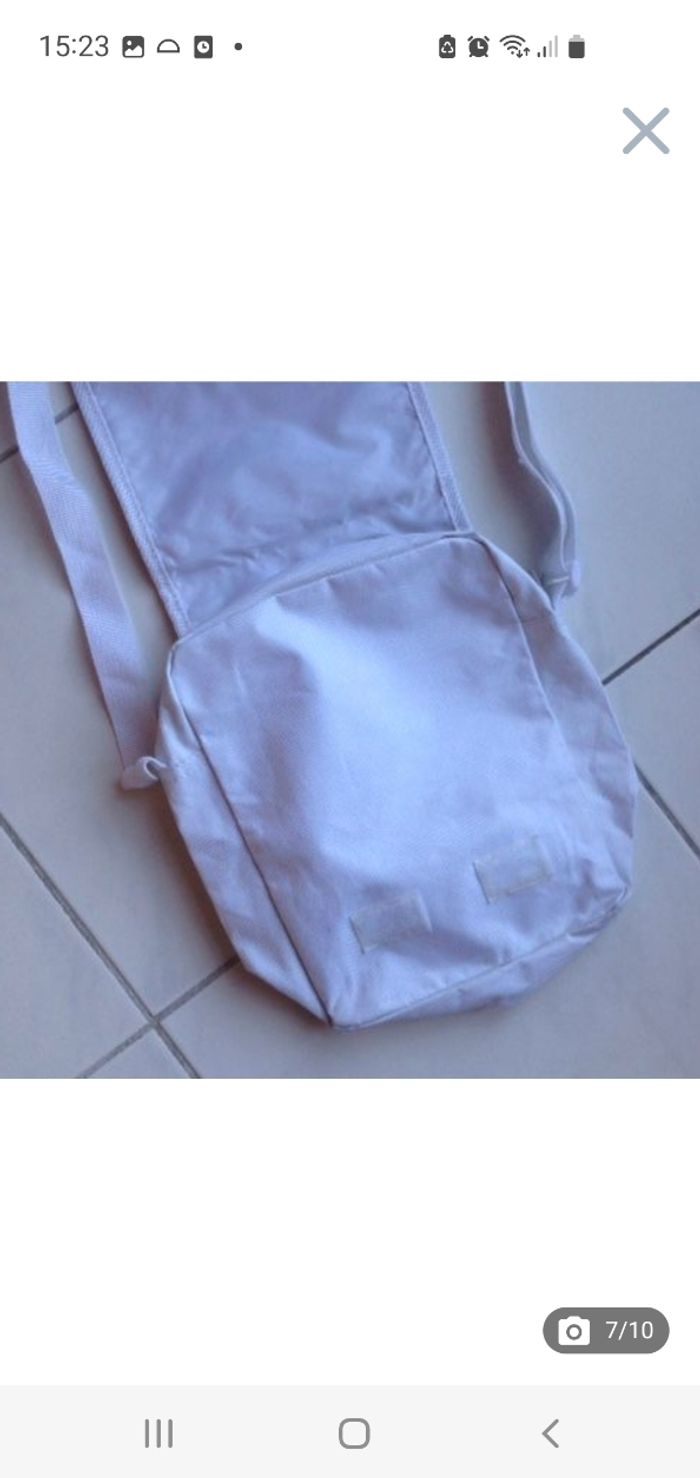 Sac / sacoche/ cartable enfant blanc imprimé bandoulière - photo numéro 7