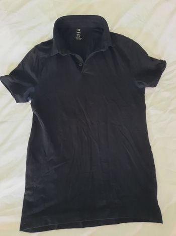 Polo H&M homme slim fit noir taille XS
