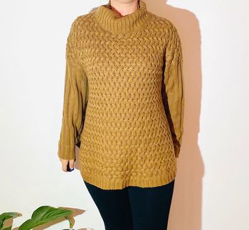Pull en maille marron taille 40 Tex