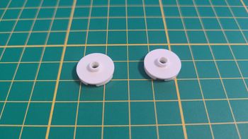 lot x2 Tuile ronde 2x2 avec goujon ouvert blanc 6093053 pièce détachée Lego #B35