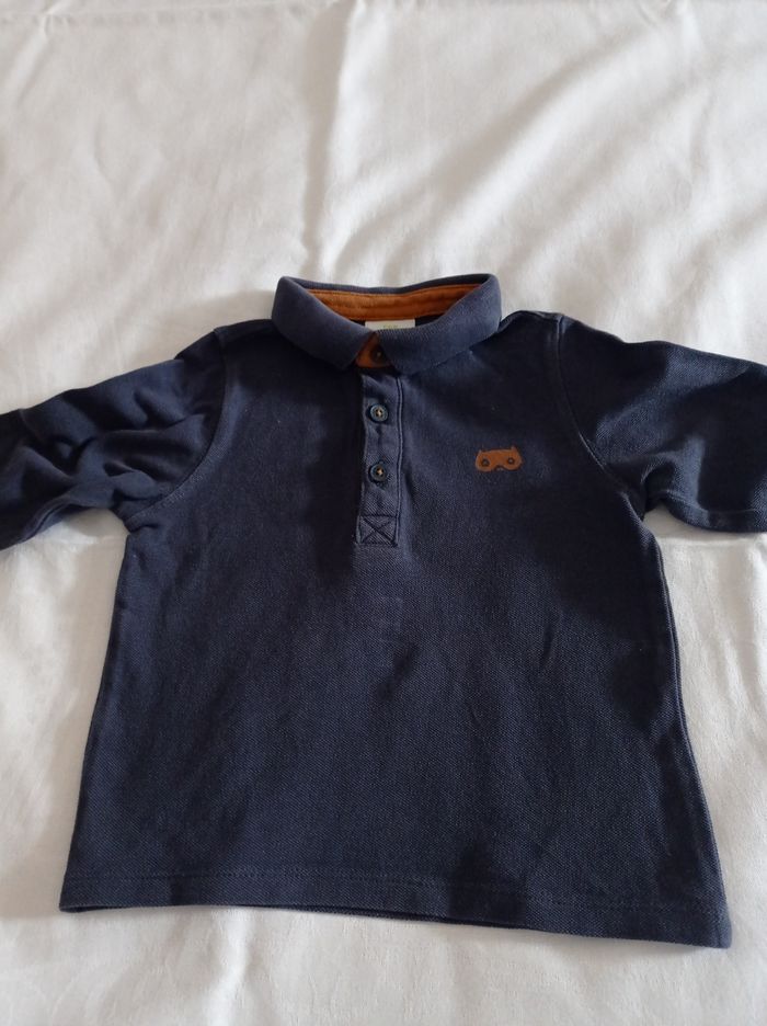 Marque tape à l'oeil taille 18 mois 80 cm polo manches longues couleur bleu foncé voir photos - photo numéro 5