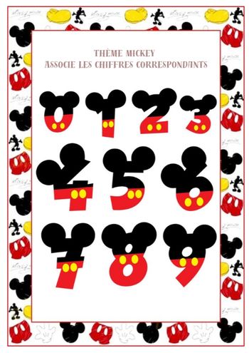 Fiche d'activité mickey