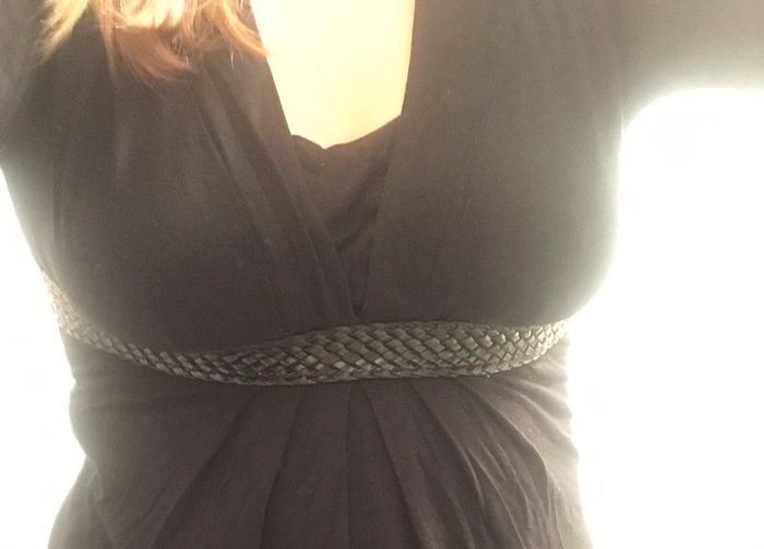 Tunique noire avec ceinture sous poitrine - photo numéro 3