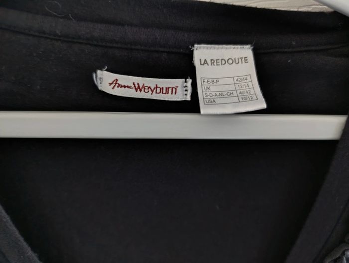 T-shirt noir Anne Weyburn Taille42/44 - photo numéro 3