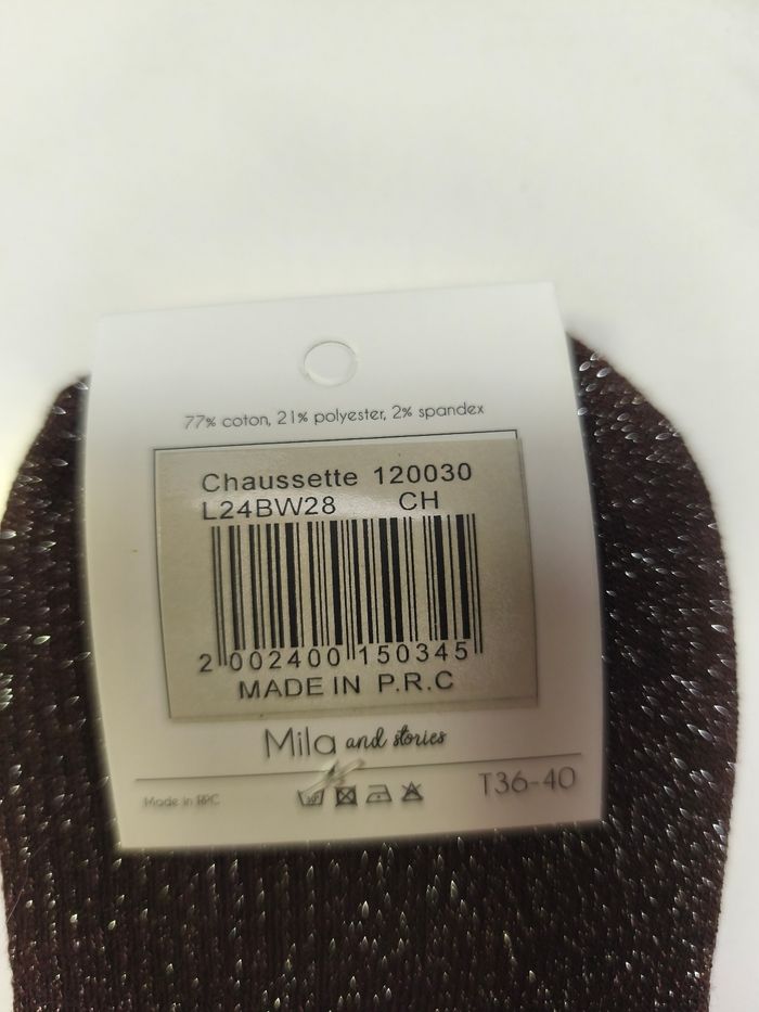 Chaussette paillettes - photo numéro 3