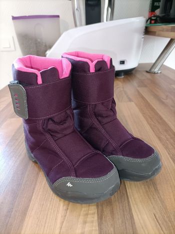 Bottes après ski neige violet et rose 30 Quechua