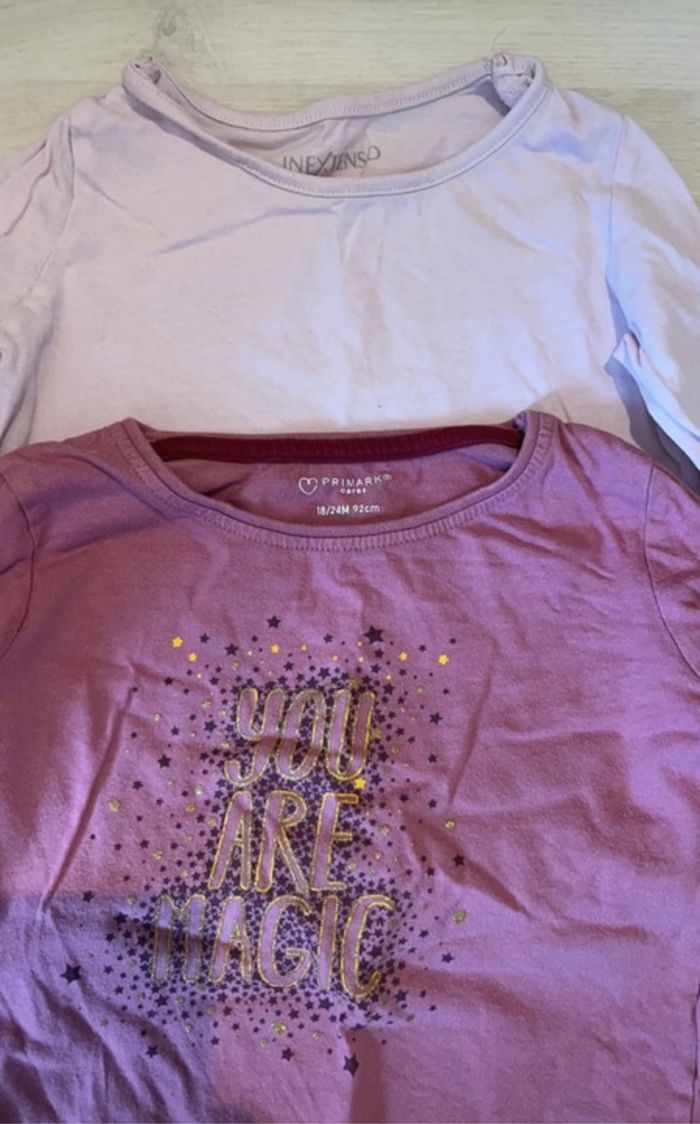 Lot deux t-shirt manches longues - photo numéro 2