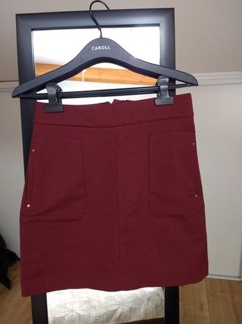 Jupe trapèze bordeaux