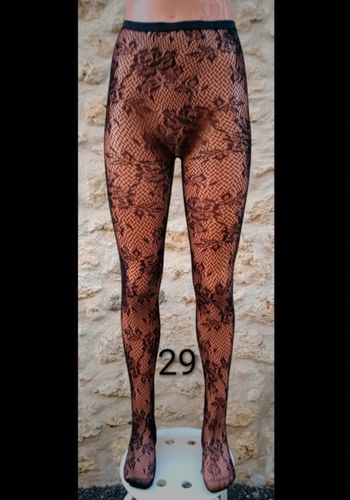 Collant résille motif fantaisie