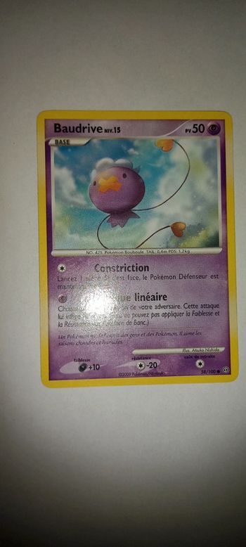Carte pokémon baudrive