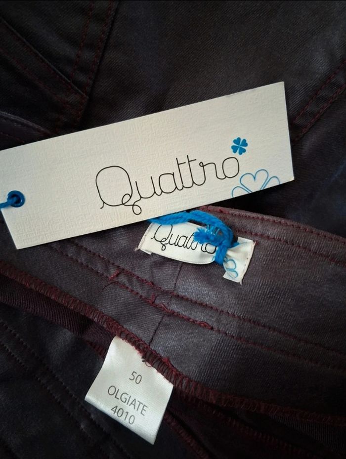 💜 Pantalon enduit prune Quattro  Taille 50 💜 - photo numéro 5