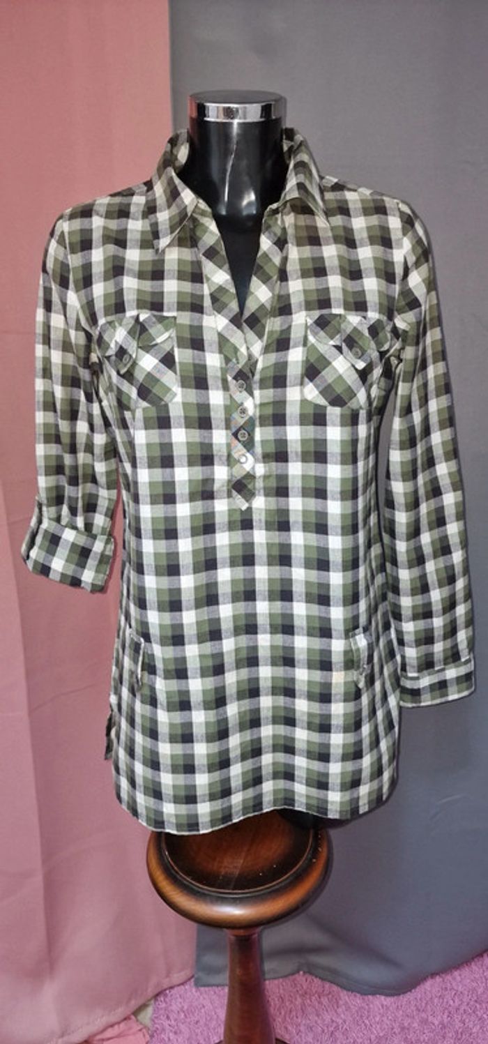 Chemise à carreaux vert taille 3 - photo numéro 2