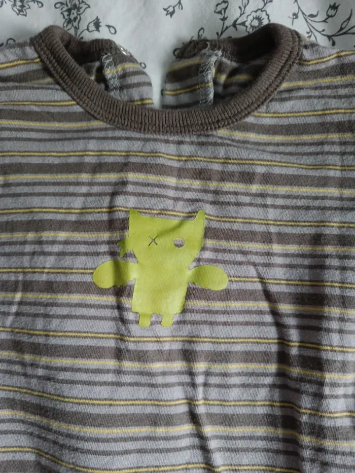 Tee shirt vert Vertbaudet 74cm - photo numéro 2