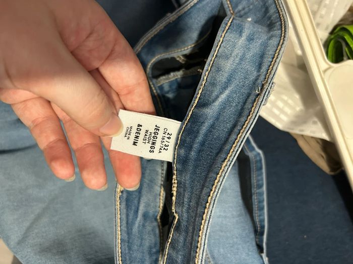 Jean skinny taille haute, bleu clair, neuf - 38/M - photo numéro 5