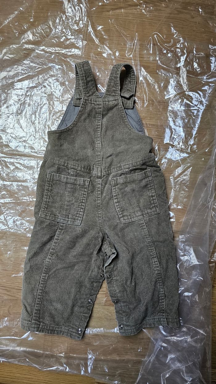 Salopette en velours kaki Petit Pirate 18 mois - photo numéro 3