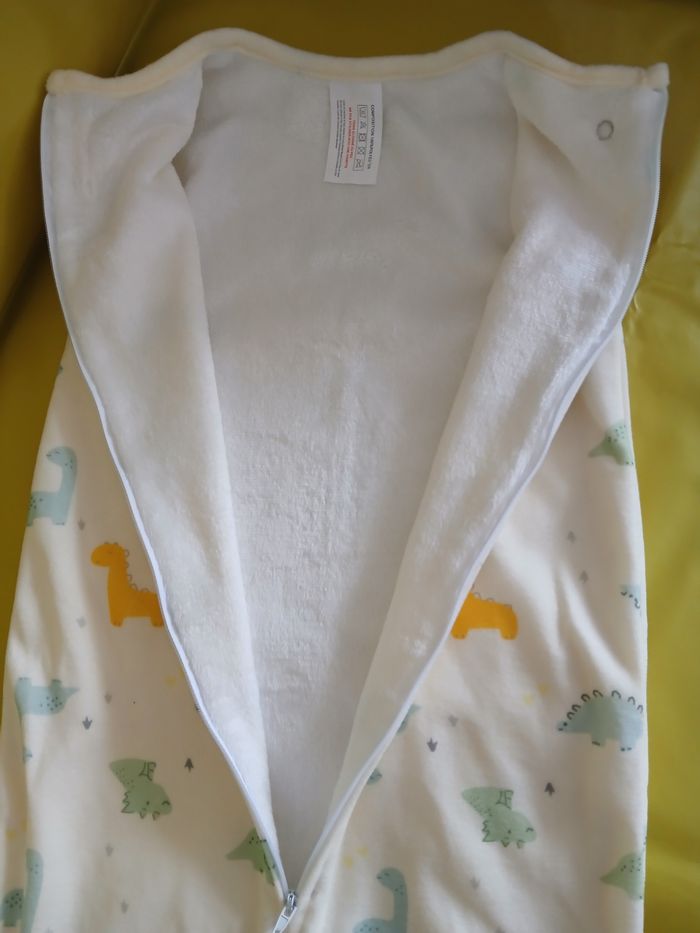 turbulette gigoteuse garcon dinosaure en velours chaud 70 cm - photo numéro 2