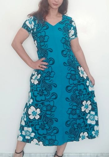 Robe longue casual fleurie hawaïenne taille 34/36