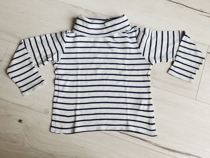 Vêtement garçon tee-shirt manches longues sous-pull Okaïdi rayé 6 ans