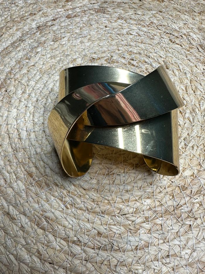 Manchette métal doré