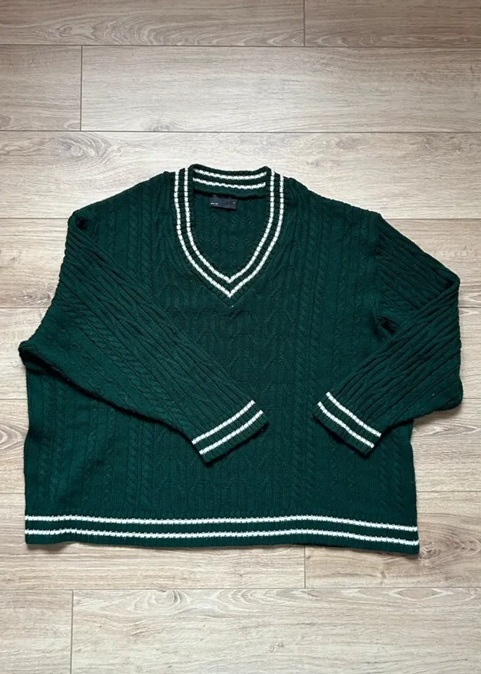 Pull col V style cricket asos design- Taille L