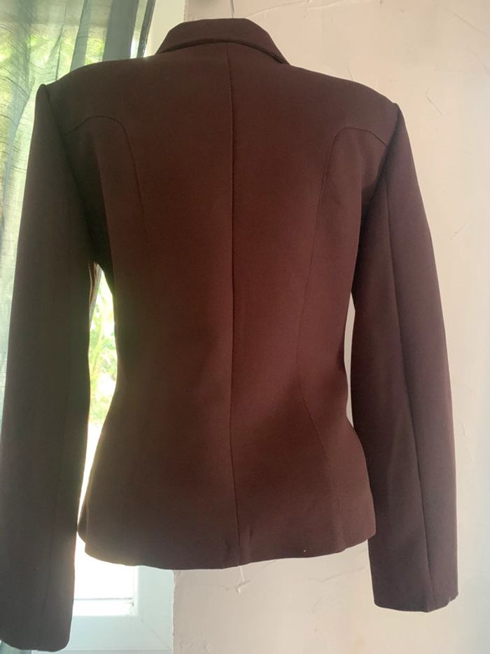 Veste Gaucho cintrée marron taille M - photo numéro 5