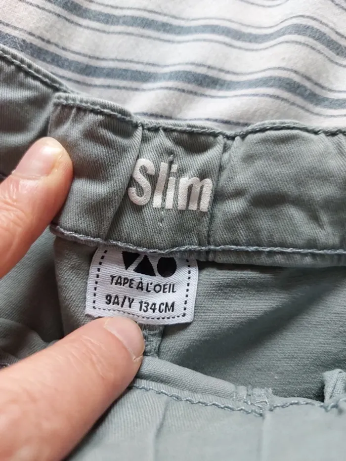 Pantalon slim taille élastique avec lien - photo numéro 3