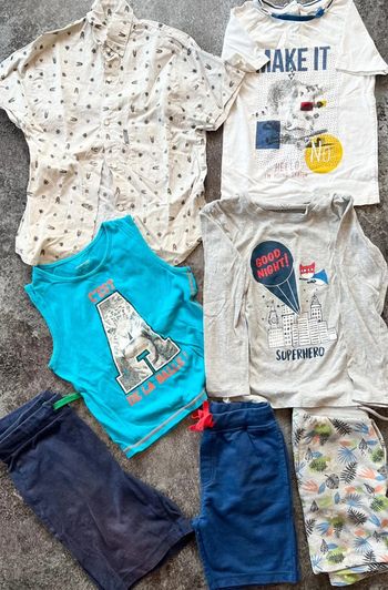 Lot 7 habits enfant garcon 6-7 ans Set boy clothes Viele Jungenkleidung sacco vestiti ragazzo