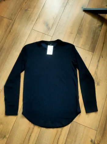 Pull fin bleu marine homme coupe arrondie XL neuf uniplay