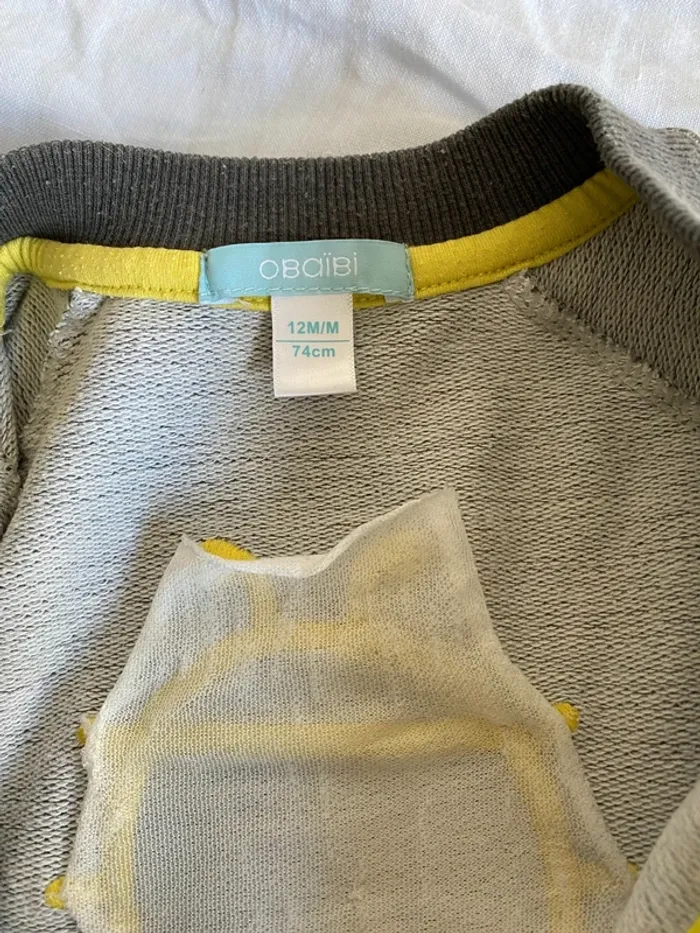 Veste 12 mois obaibi coccinelle jaune dans le dos - photo numéro 6