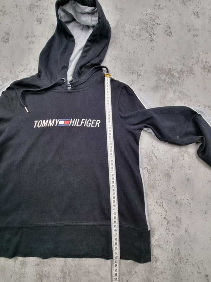 Sweat à capuche Tommy Hilfiger – Bicolore noir et gris – Taille S/36 Femmes - photo numéro 8