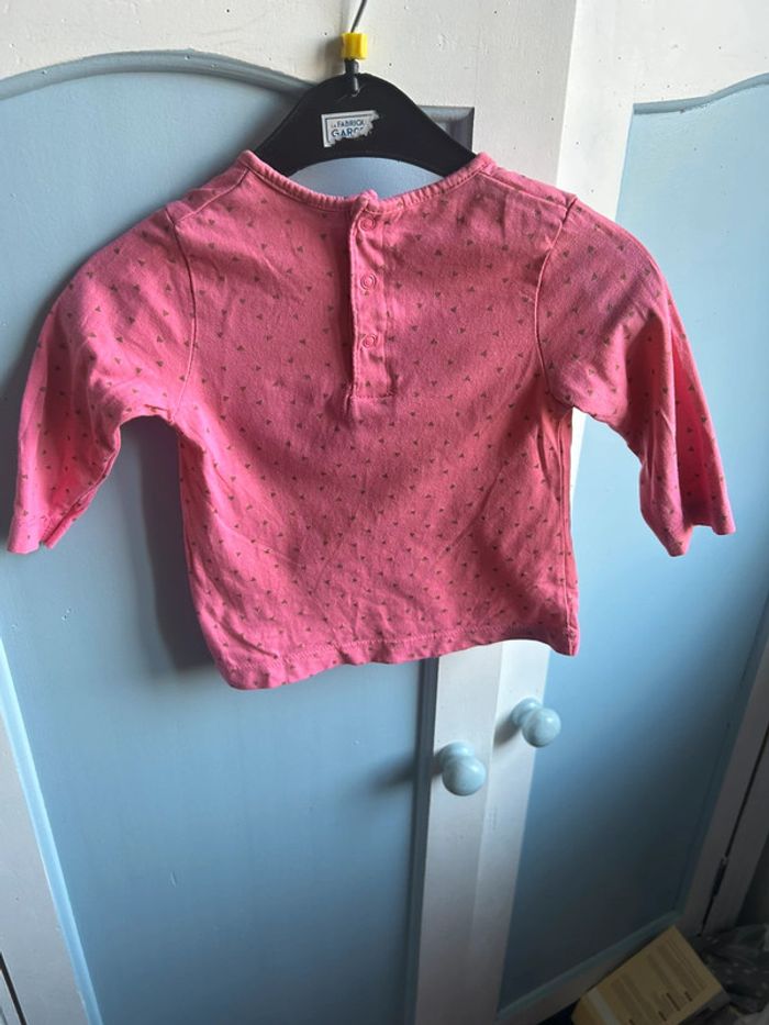 Haut manches longues fuschia motif doré - photo numéro 4