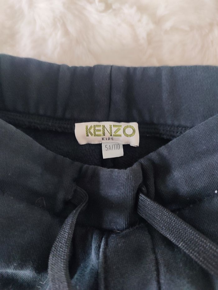 Bas de survêtement noir bi matière œil kenzo taille 5 ans 110 cm - photo numéro 3