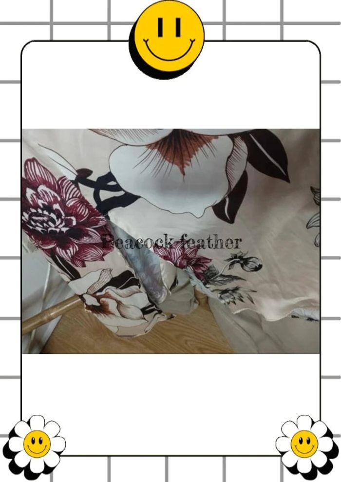 Robe beige fleurie soyeuse TU - photo numéro 4