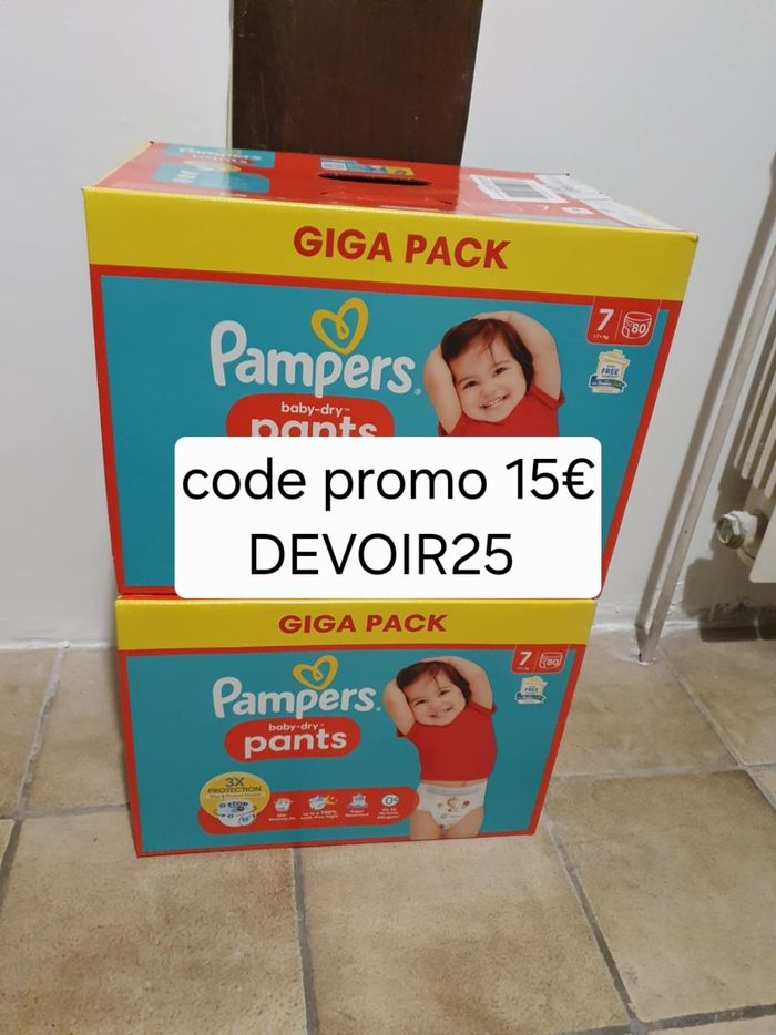 160 couches culotte Pampers baby-dry pants taille 7