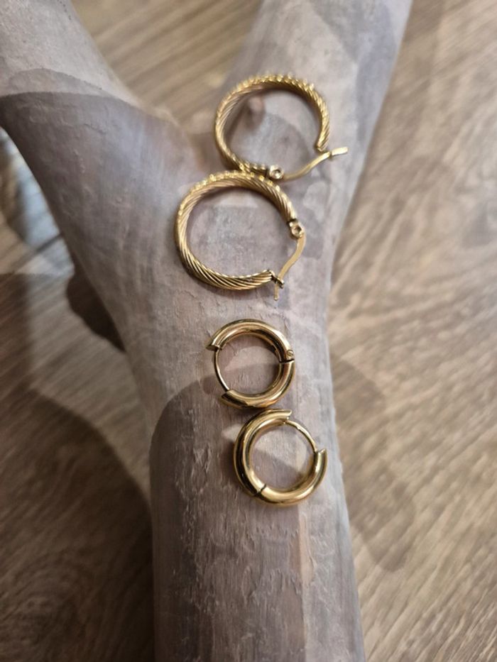 Lot 2 de paires de créoles - photo numéro 3