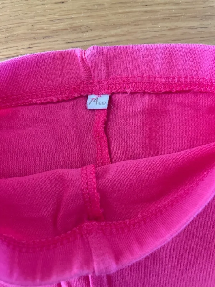 2 leggings rose fille 12 mois - photo numéro 5