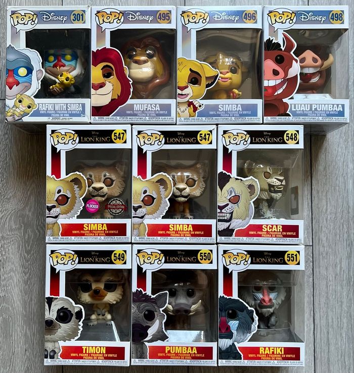 Lot de 10 figurines Funko Pop Disney Le Roi Lion / The Lion King
