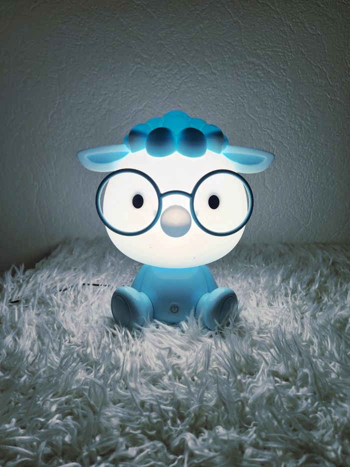 Grande Veilleuse de nuit bleu mouton Led marque Maison du monde 🎅 - photo numéro 3