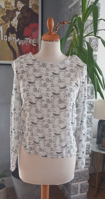 top H&M blanc et noir