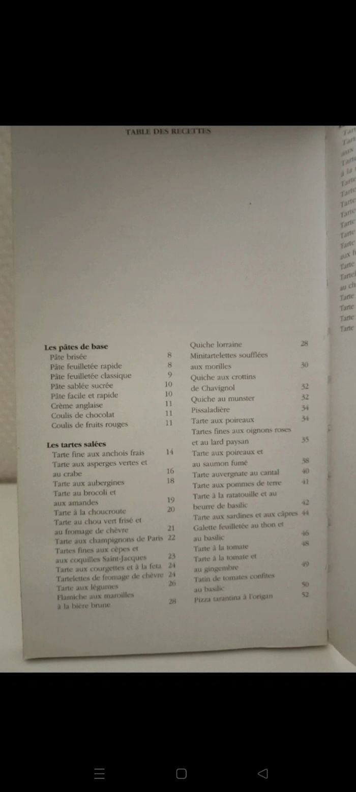 Livre de recettes " des tartes de part en part " - photo numéro 6