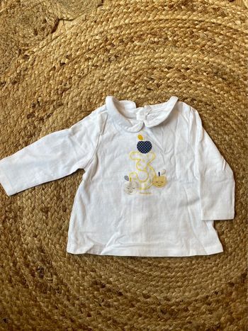 T-shirt manche longue fille, Obaibi 6 mois