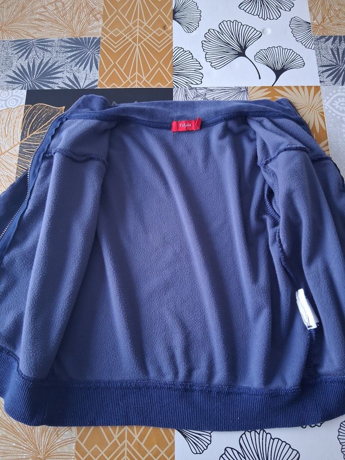 Ensemble de jogging fille bleu marine en velours 6 ans - photo numéro 6